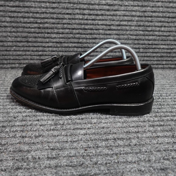 Allen Edmonds Mens 9.5 B Black Cody Loafers Leather Tassel Kilt Slip On Dress main image 10